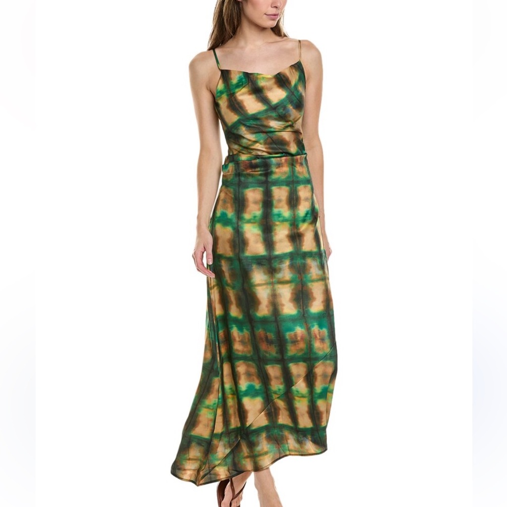 ZARA Vibrand Green split dress . NWOT size Small $125 Retail
